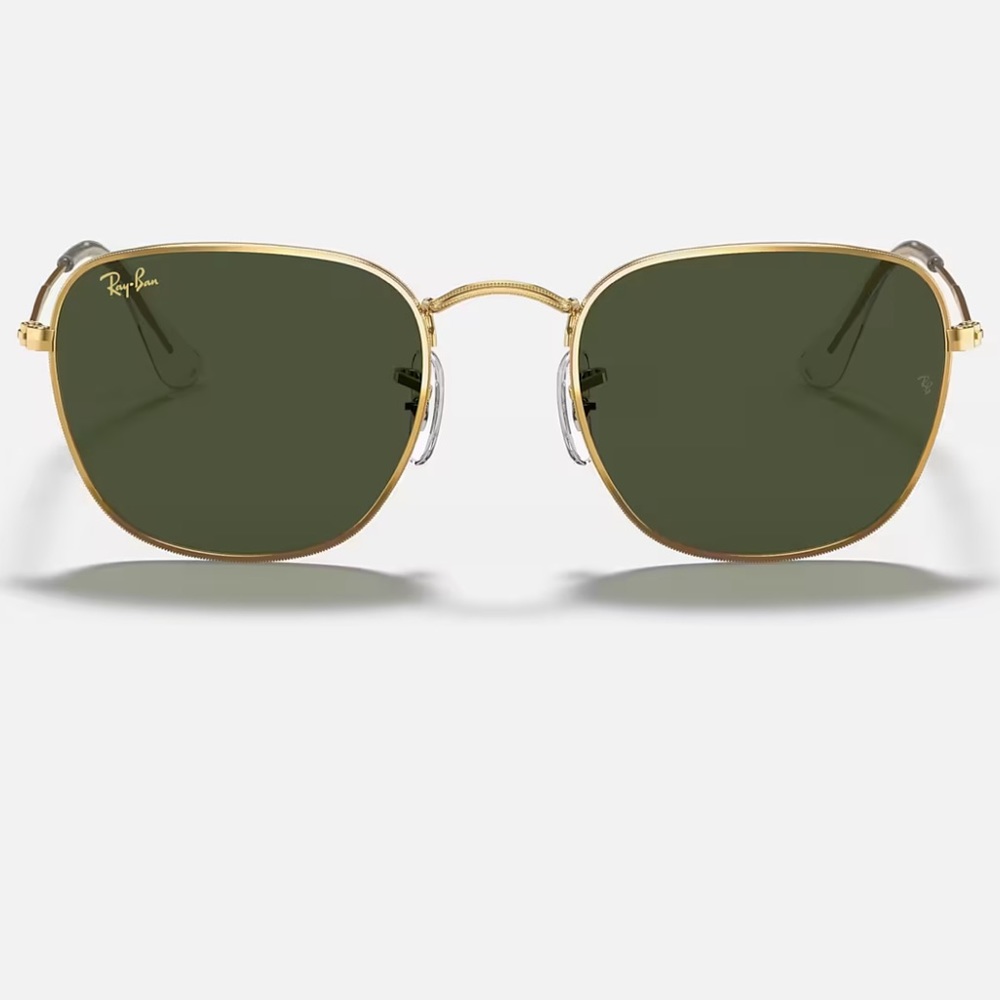 Ray-Ban Frank gold with G15 lens. New W/OT. Cleaning cloth and case included
